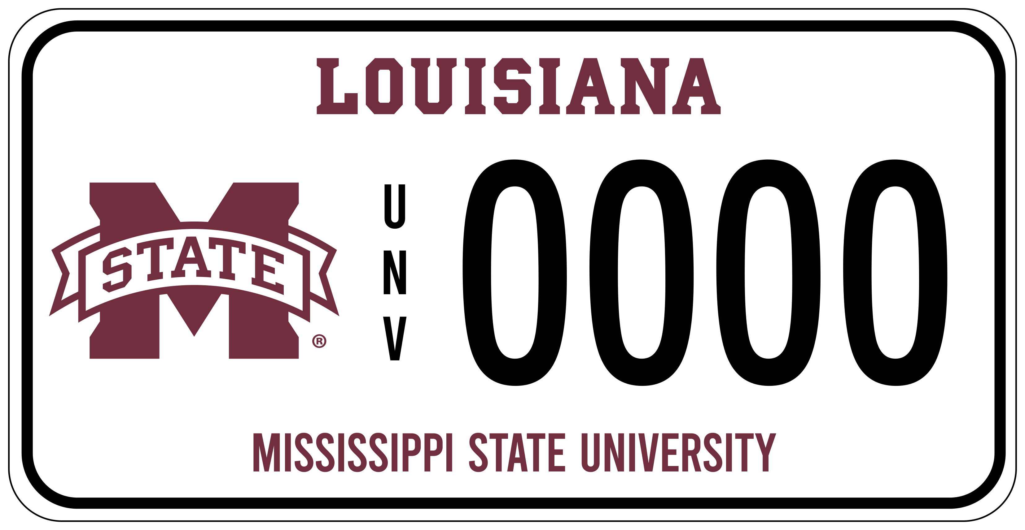 Louisiana MSU plate