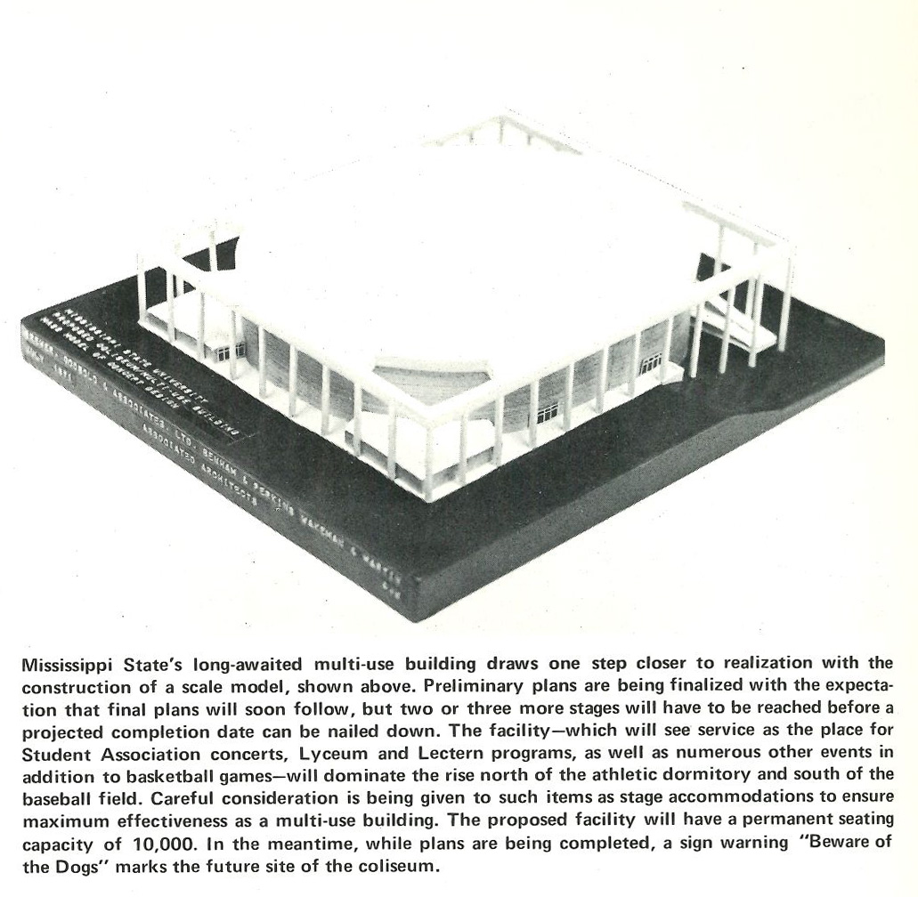 Original design of Humphrey Coliseum