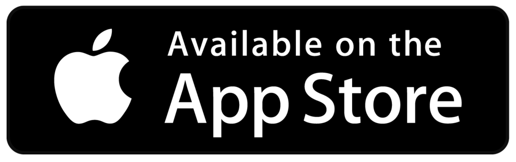 Apple App Store logo with text stating "Available on the App Store"